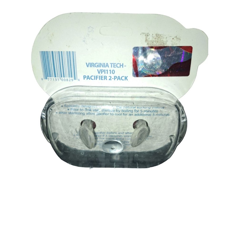Baby Fanatic Virginia Tech-VPI110 Pacifier 2-Pack - Picture 2 of 2